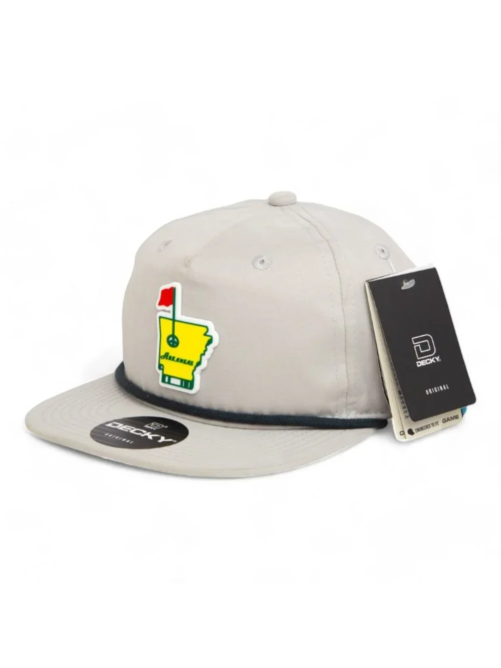 Arkansas Masters Golf 3D Classic Rope Hat- Grey/ Charcoal